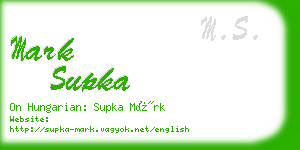 mark supka business card